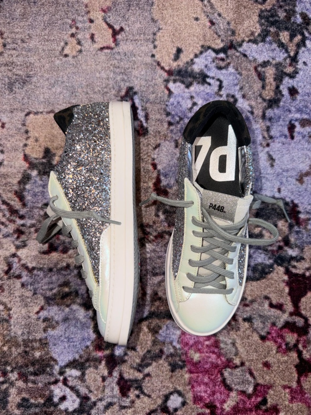 P448 Women's Ginevra Glitter F20-John Sport Shoes Sz 38 - NWB